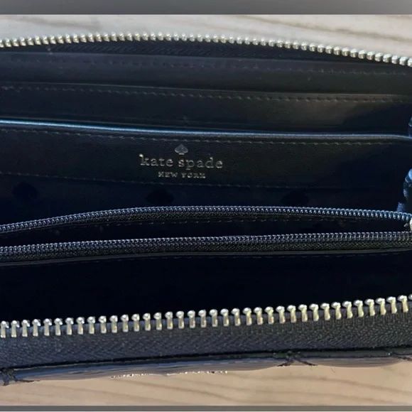 kate spade Black Patent Quilted Leather Wallet - Picture 5 of 5